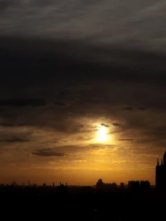 город, тучи, закат, облака, москва, кремль