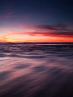 вечер, море, гладкость, небо