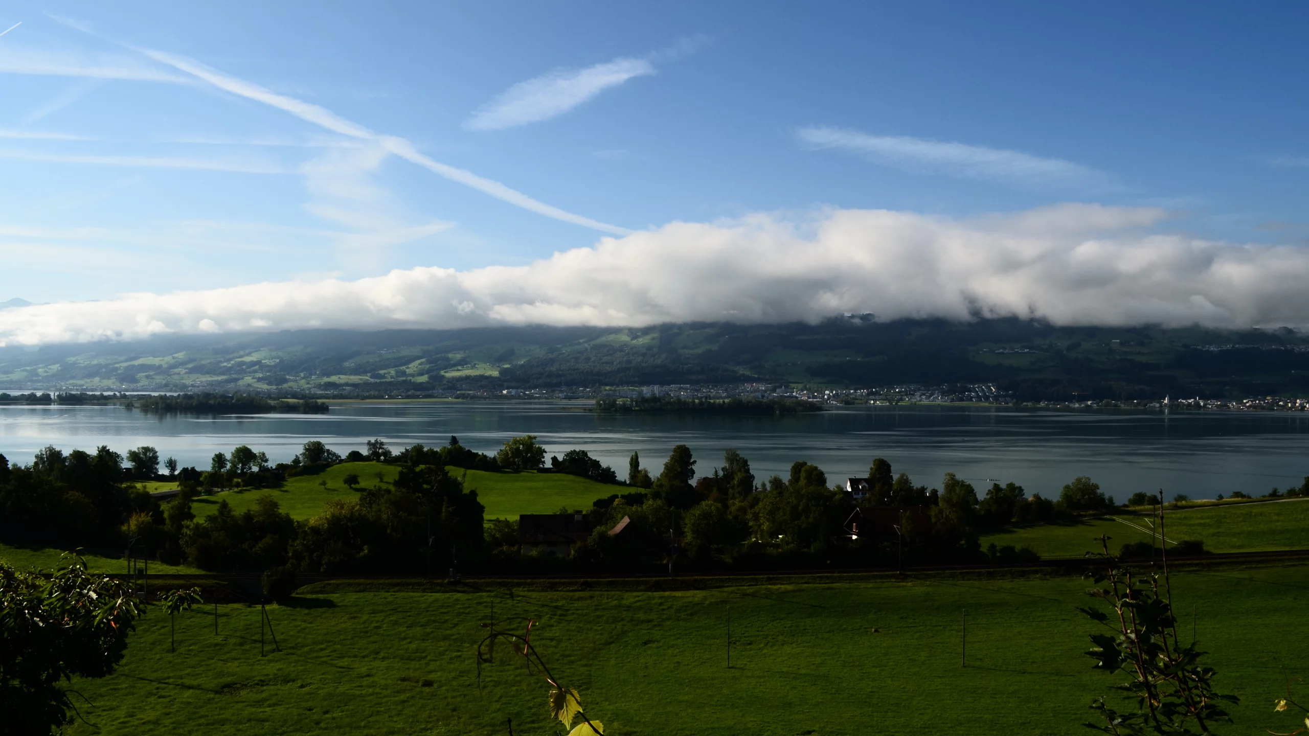 облака, озеро, горы, z__richsee, небо, природа