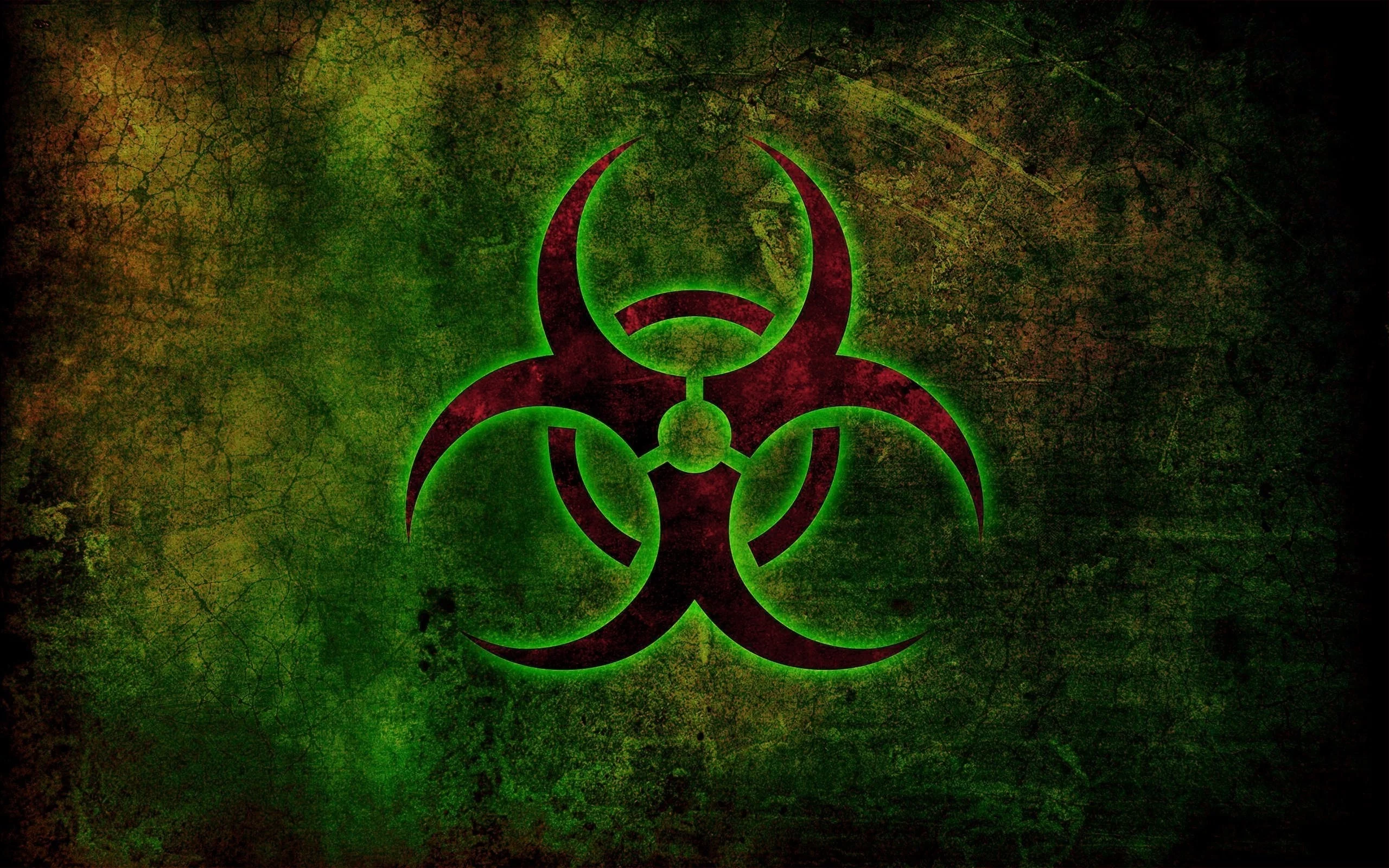 bio-hazard, знак, свечение