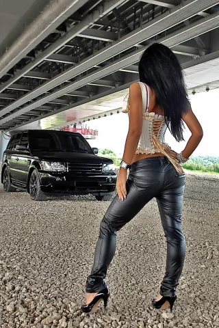 красивая, land rover, обои, девушка