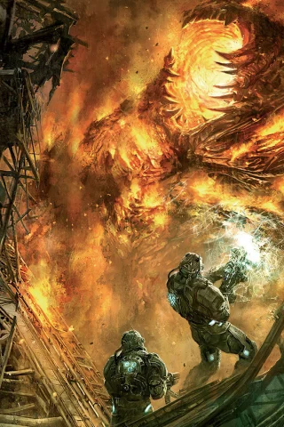 сражение, монстр, hellgate london, воины
