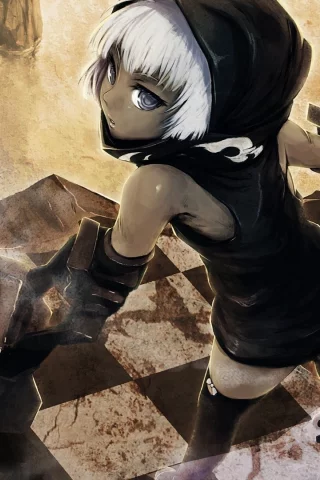 strength, black rock shooter, девушка