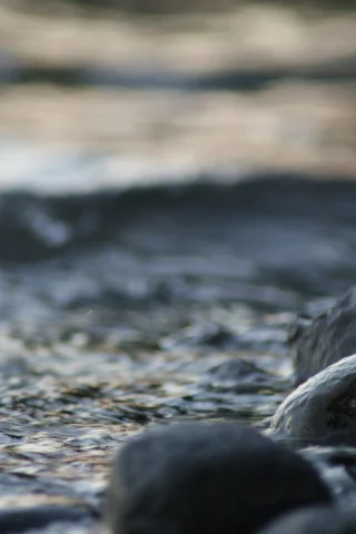 море, берег, волна, рябь, камни, ветер, макро, природа, вода
