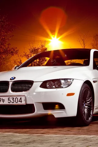 bmw, белый, авто
