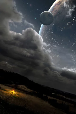 костёр, звезды, dream