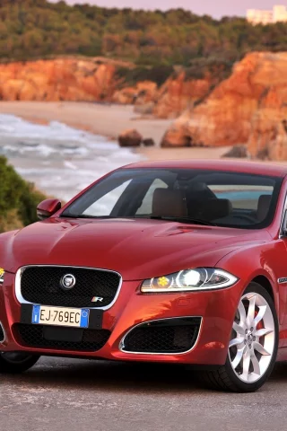 jaguar, красный, xfr, ягуар