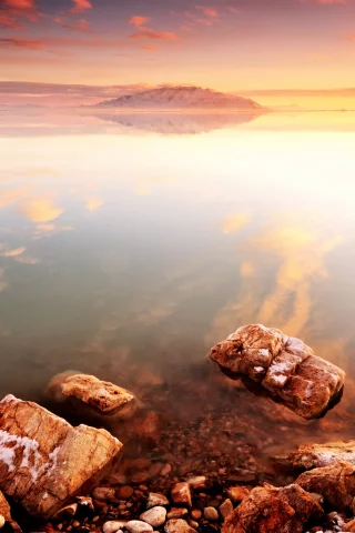 камни, море, закат