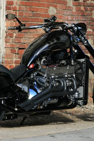 angle, chopper, rear, v8