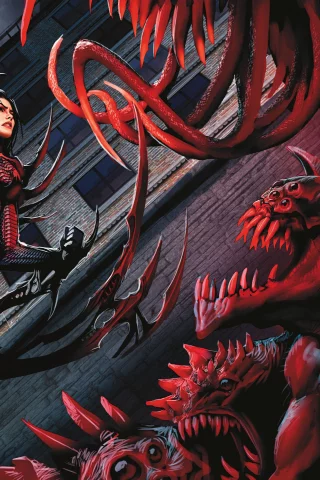 монстры, герой, witchblade, комикс, ночь