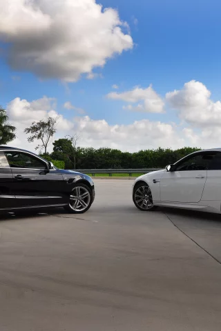 m3, audi, rs5, небо, bmw, белая, черная