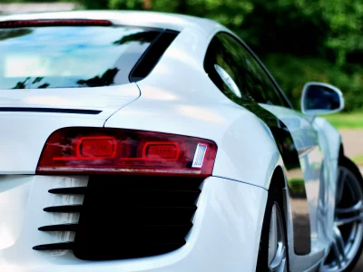 вид сзади, audi r8, фонарь, зад, r8, audi, суперкар, back