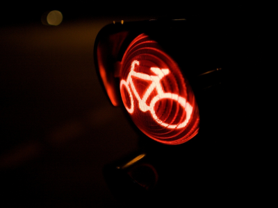 красный, велосипед, знак. стоп, свет, светофор