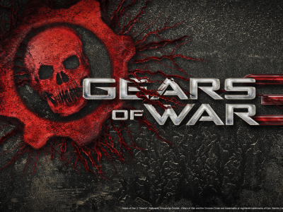шестеренка, череп, gears of war 3, кровь