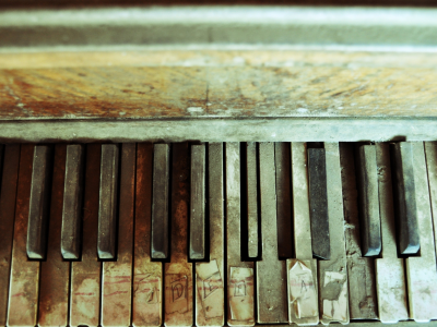старое, пианино, пыльное