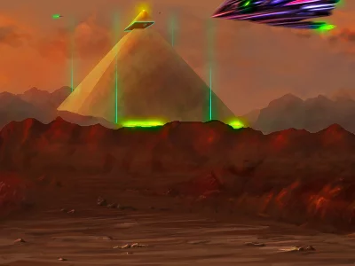 корабли, пирамида, spacepyramid