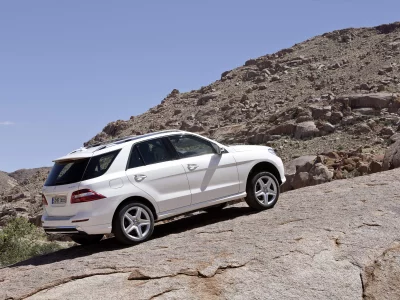камни, car, 3000x2000, rocks, небо, sky, машина, mercedes-benz m-class 2012