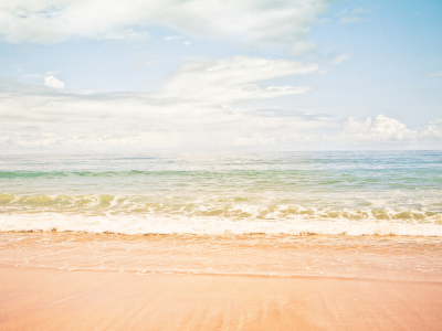 волны, пляж, песок