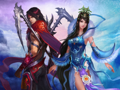 armour, нефритовая династия, perfect world, восток, jade dynasty, warriors, east, девушка, china, chinese beauty, sky, zhu xian online, fantasy, clouds, game wallpapers, mmorpg, mountains, mist, китай