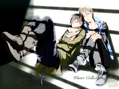 тень, обувь, стена, волосы, durarara, глаза, обои, аниме