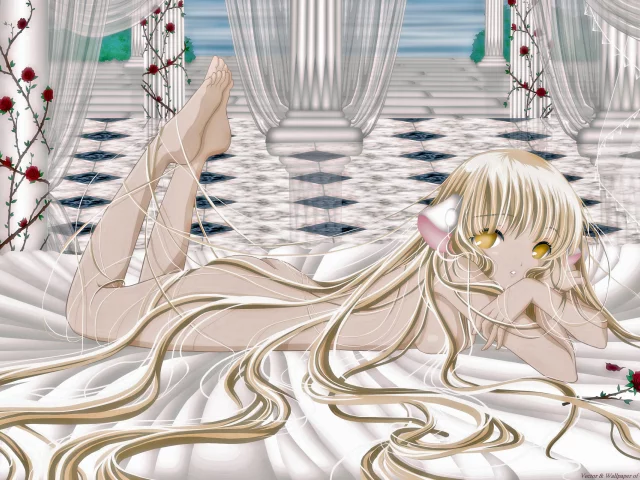 chii, flowers, chobits