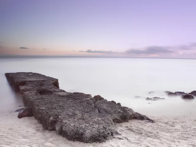 нежное, море, пляж, утро