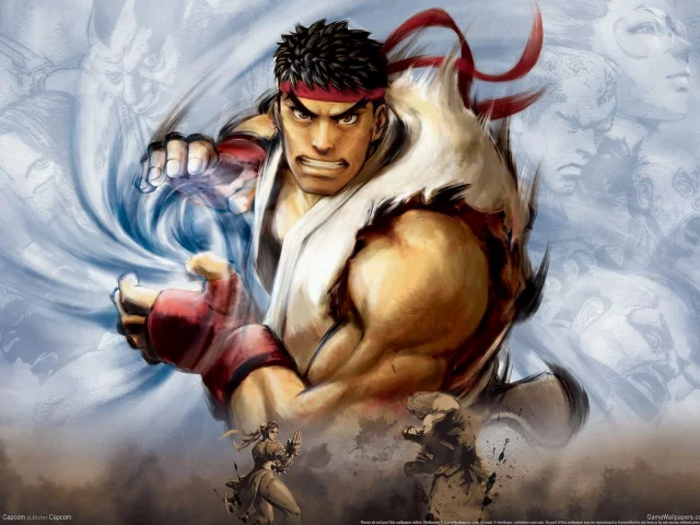 street, рю, fighter, боец, уличный, hadouken, game, ryu