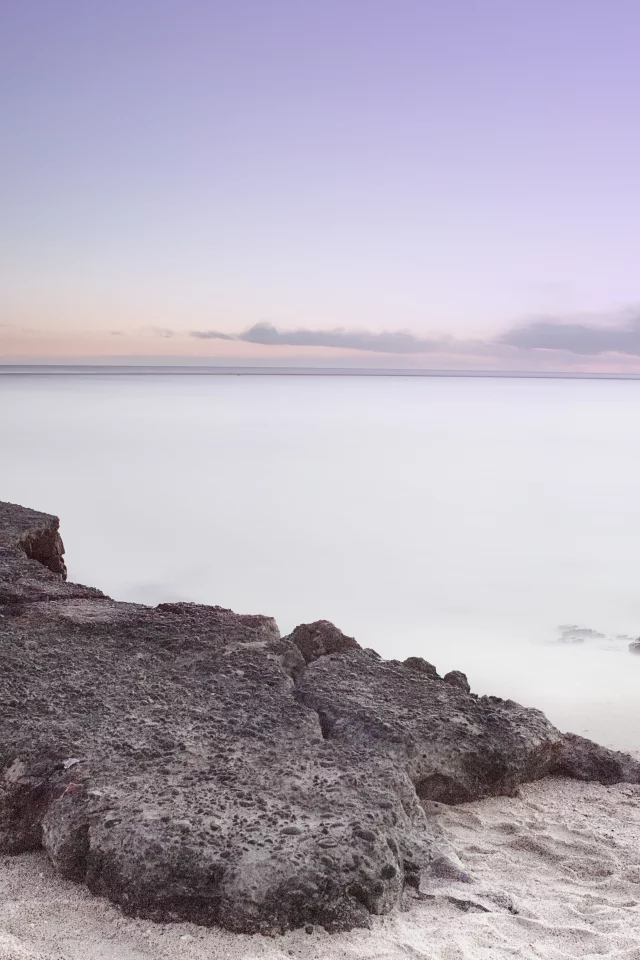 нежное, море, пляж, утро