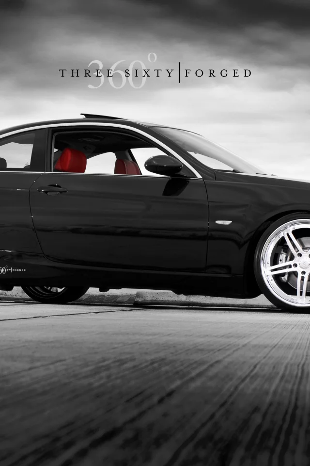 360 forged, bmw 3 coupe, черная bmw на рабочий стол