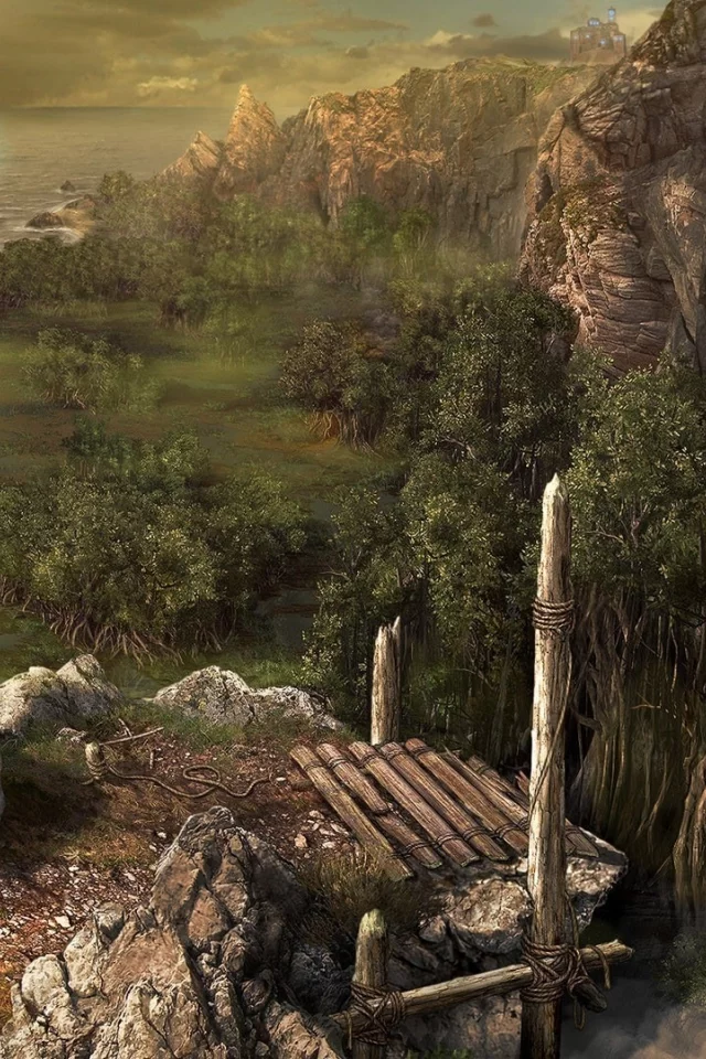 пейзаж, барьер, the gothic, fantasy