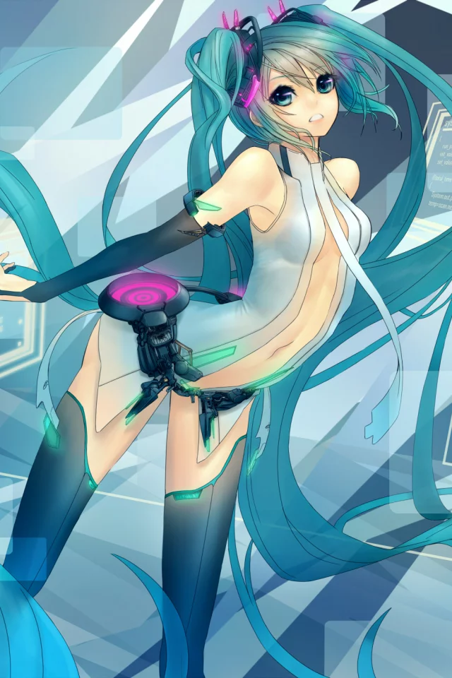 hatsune miku, абстракция, vocaloid