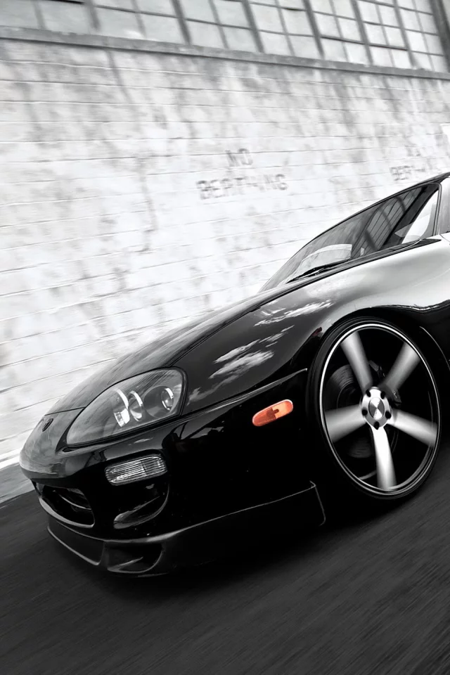 в движении, супра, supra, тойота, toyota, тюнинг, чб, черно-белая
