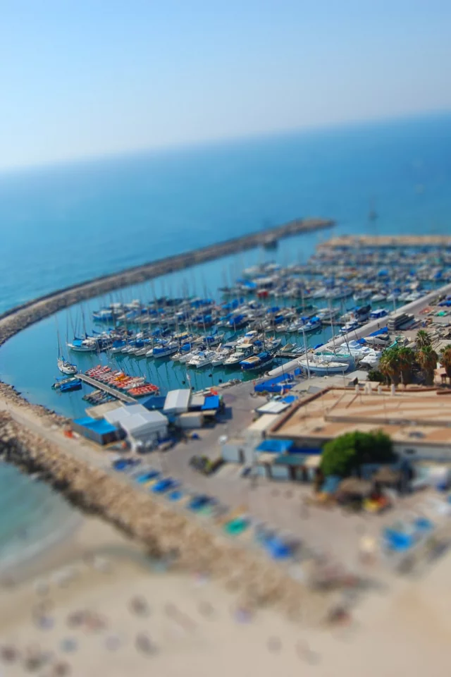 яхты, море, вид, бухта, дорога, мыс, пирс, волны