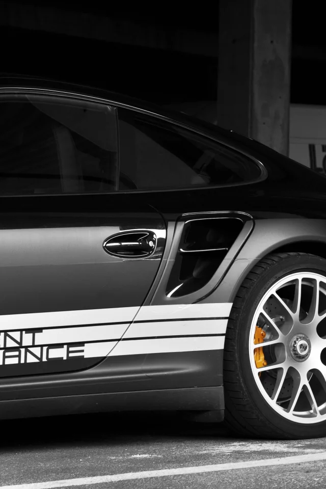 911, чб, porsche, диски, порше, надпись, чёрнобелое, турбо, bf, суппорты, turbo