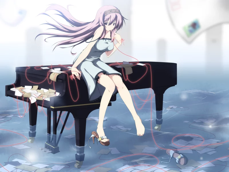 рояль, вода, ситуация, вокалоид, аниме, vocaloid