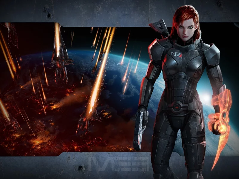 шепард, броня, mass effect 3, земля, нападение