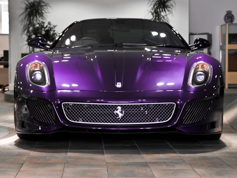 auto, cars, fiorano, ferrari 599gtb, сиреневый