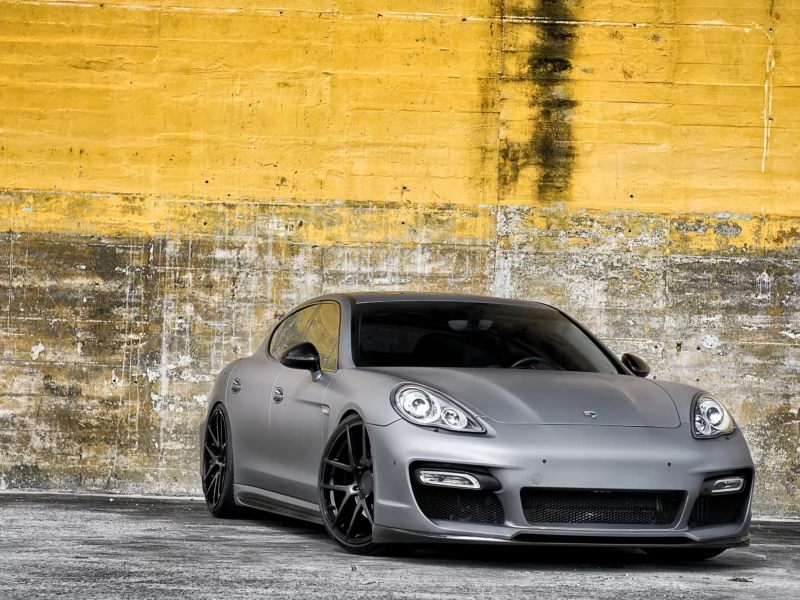 серый, передок, turbo, тюнинг, tuning, стена, диски, panamera, панамера, porsche, порше, турбо, суперседан