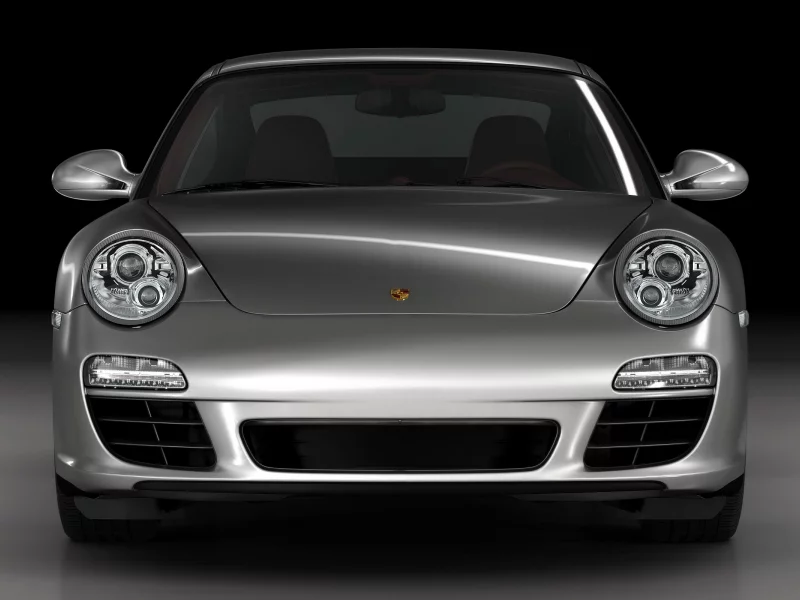 porsche, серый, автомобиль