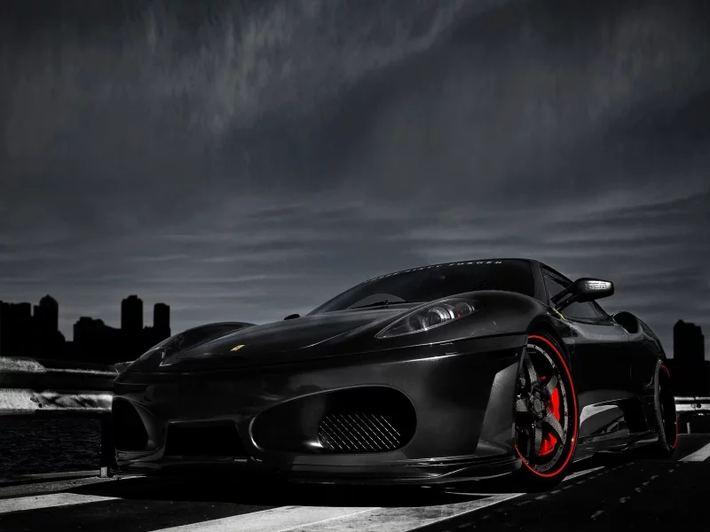 scuderia, ferrari, черный