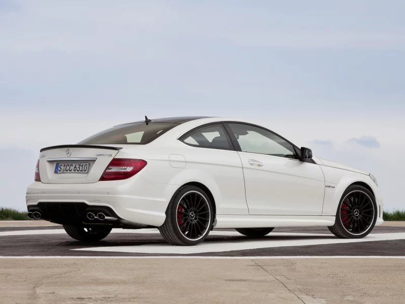 mercedes c63 amg coupe 2012, машина, небо, 3000x2000, car, sky