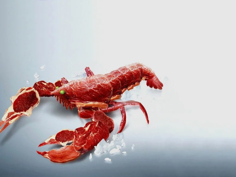 фон, мясо, вырезка, креатив, рак, горох, глаза