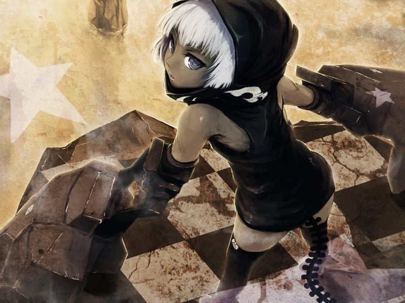 strength, black rock shooter, девушка