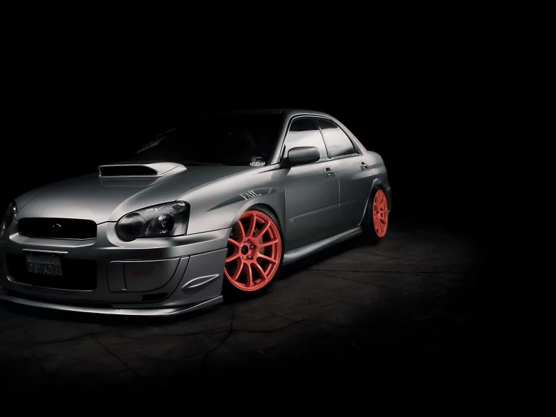 тюнинг, чёрный, impresa, subaru, фон