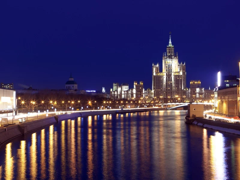 набережная, река, москва, высотка
