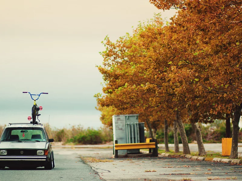 doll, rabbit, bike, volkswagen, осень, low, велосипед, фольксваген