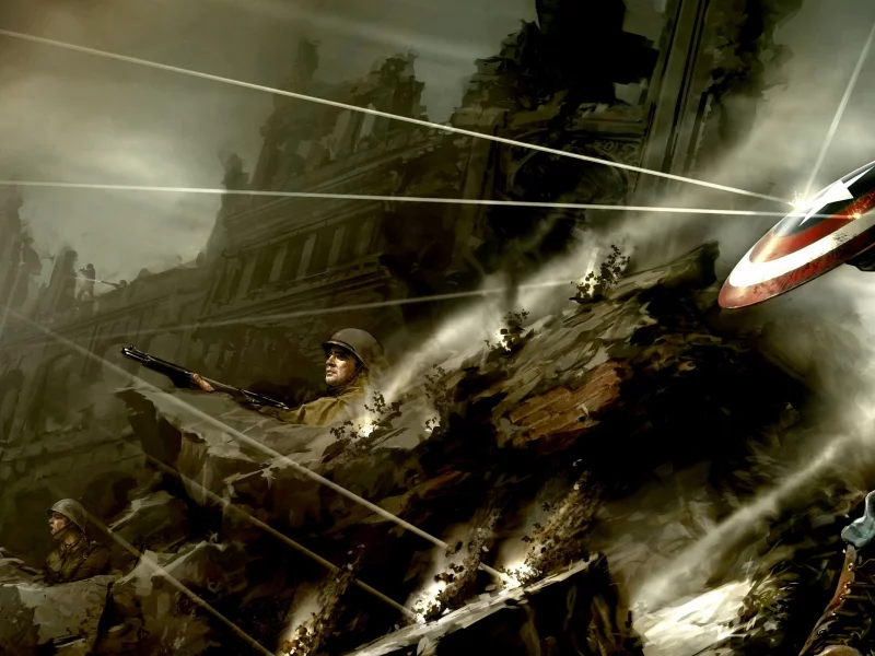 игра, the first avenger, artwork, captain america
