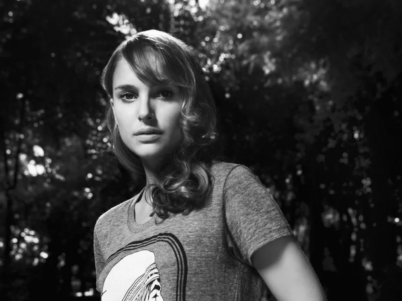 черно-белое фото, natalie portman, натали портман
