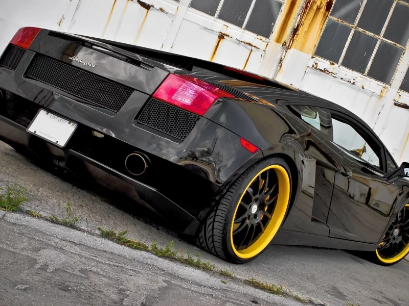 black, lamborghini, gallardo