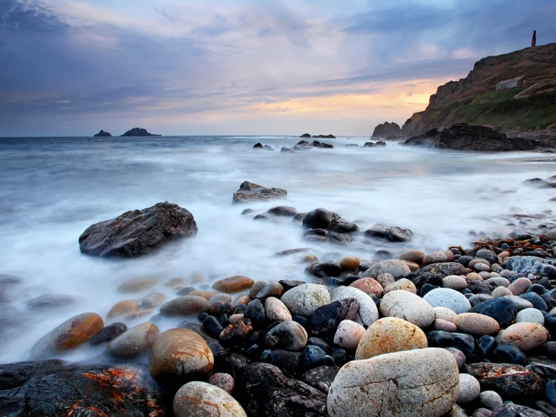 wallpapers, море, пейзаж, берег, небо, тучи, обои, камни
